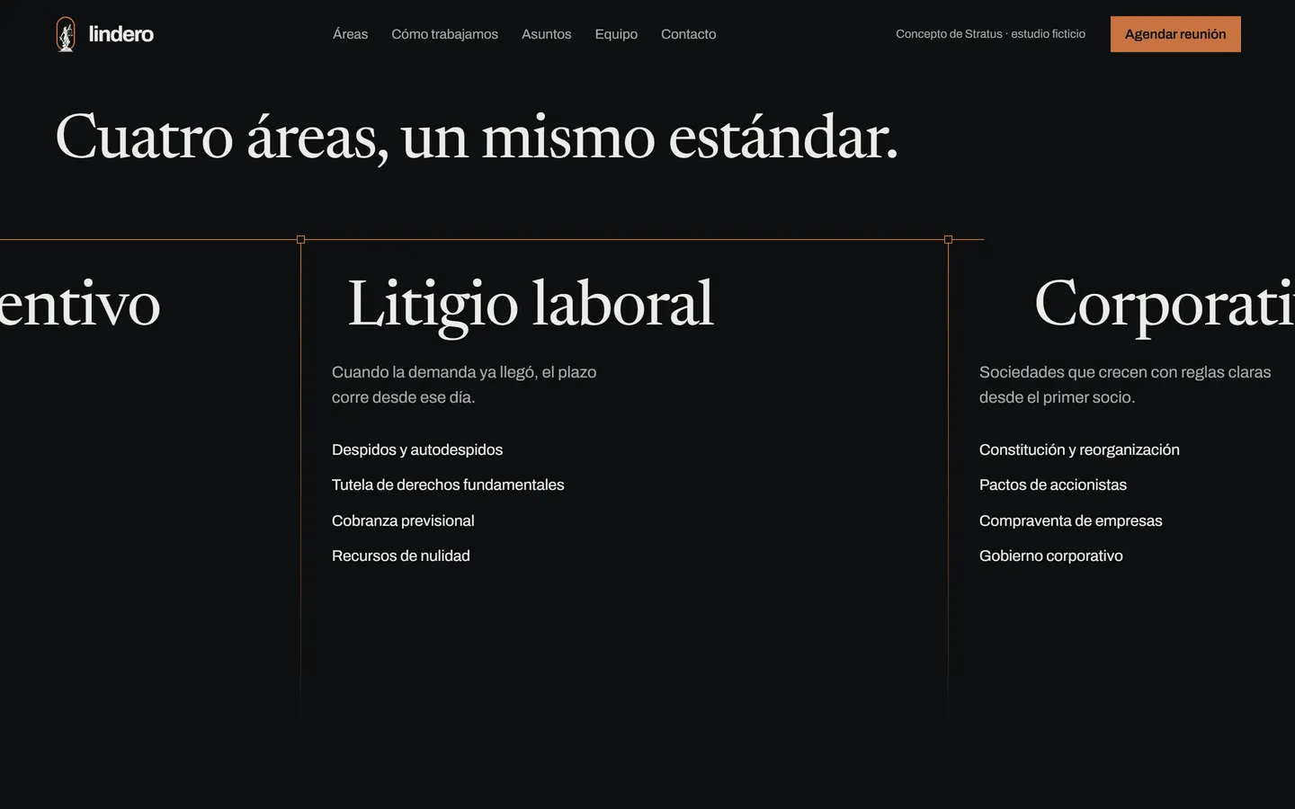 Lindero Abogados: Áreas