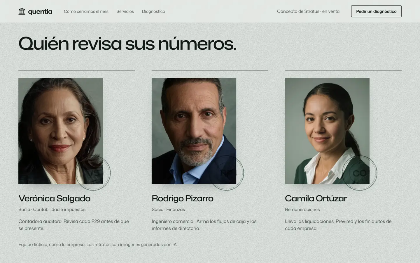 Quentia: Equipo